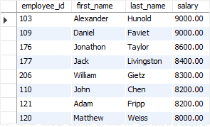 SQL comparison operators - less than or equal operator SQL comparison operators - less than or equal operator